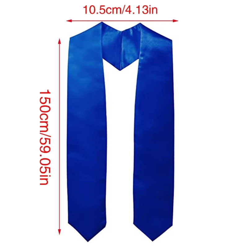 Graduation Plain Graduation Stole Angled End Teens College Ceremony Scarf