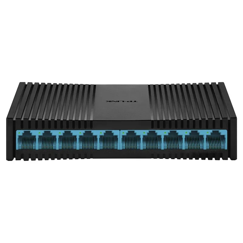 TP-LINK 10 Port 100Mbps PoE Switch with 8 Port PoE 62W 2*10/100 RJ45 Uplink Ports 802.3af/at PoE Plug & Play