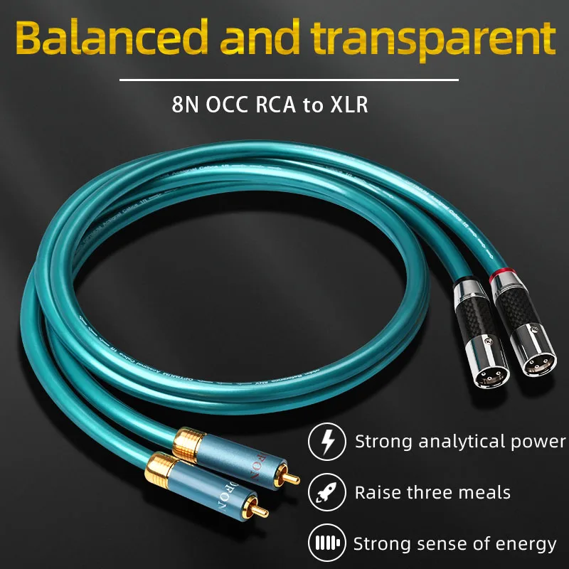 Hifi RCA إلى XLR كابل مرحبا نهاية 8N OCC 2xlr أنثى إلى 2rca ذكر كابل الصوت
