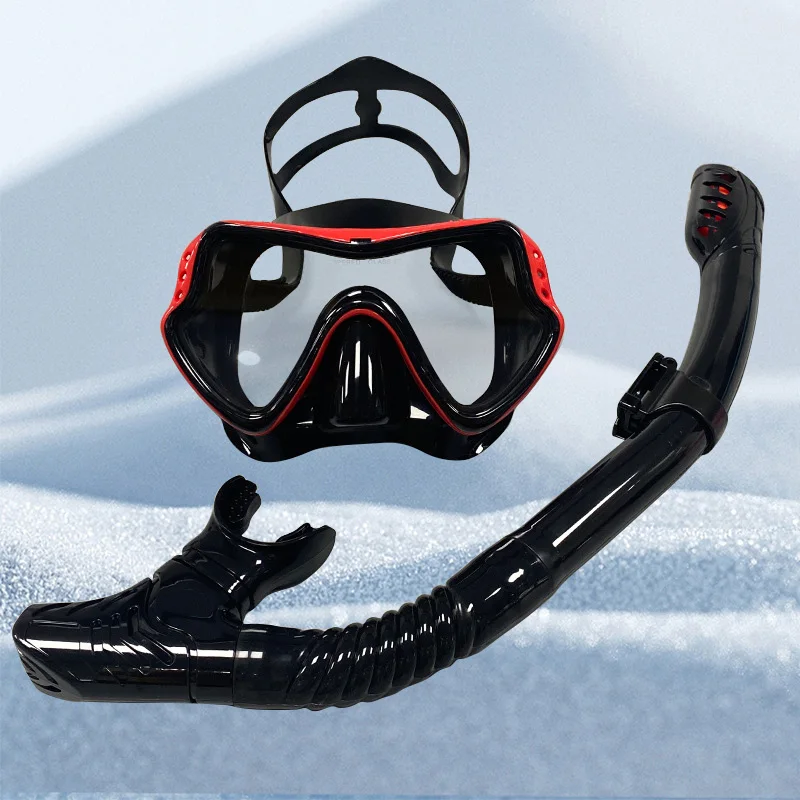 Gafas de buceo para hombre y mujer, lentes de silicona de Marco grande, máscara de Snorkel de secado completo, gafas de buceo para adultos