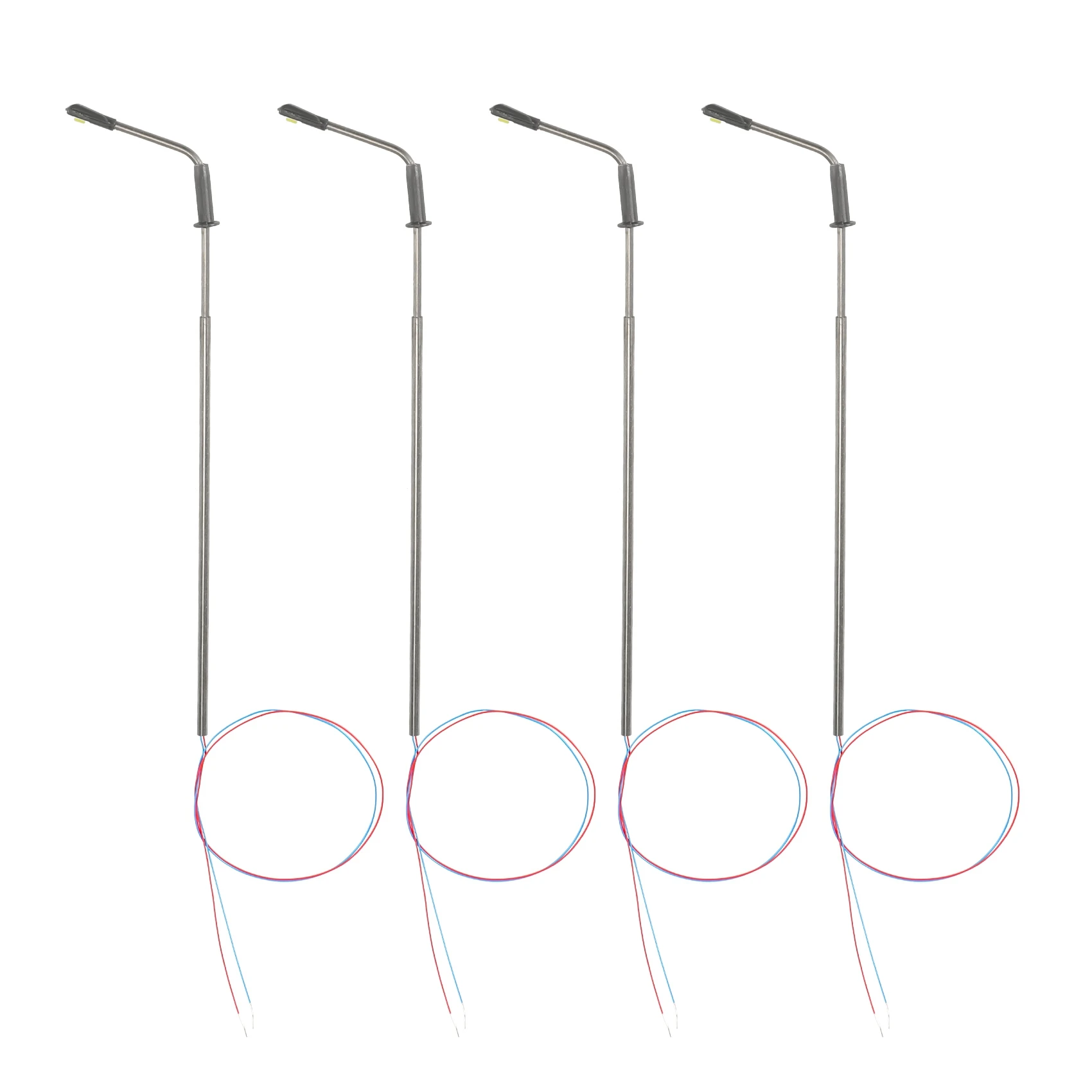 B05C-20Pcs modelo ferroviário 10cm lâmpada poste luzes de rua escala ho 1:87 led 3v resistores lqs08 única cabeça