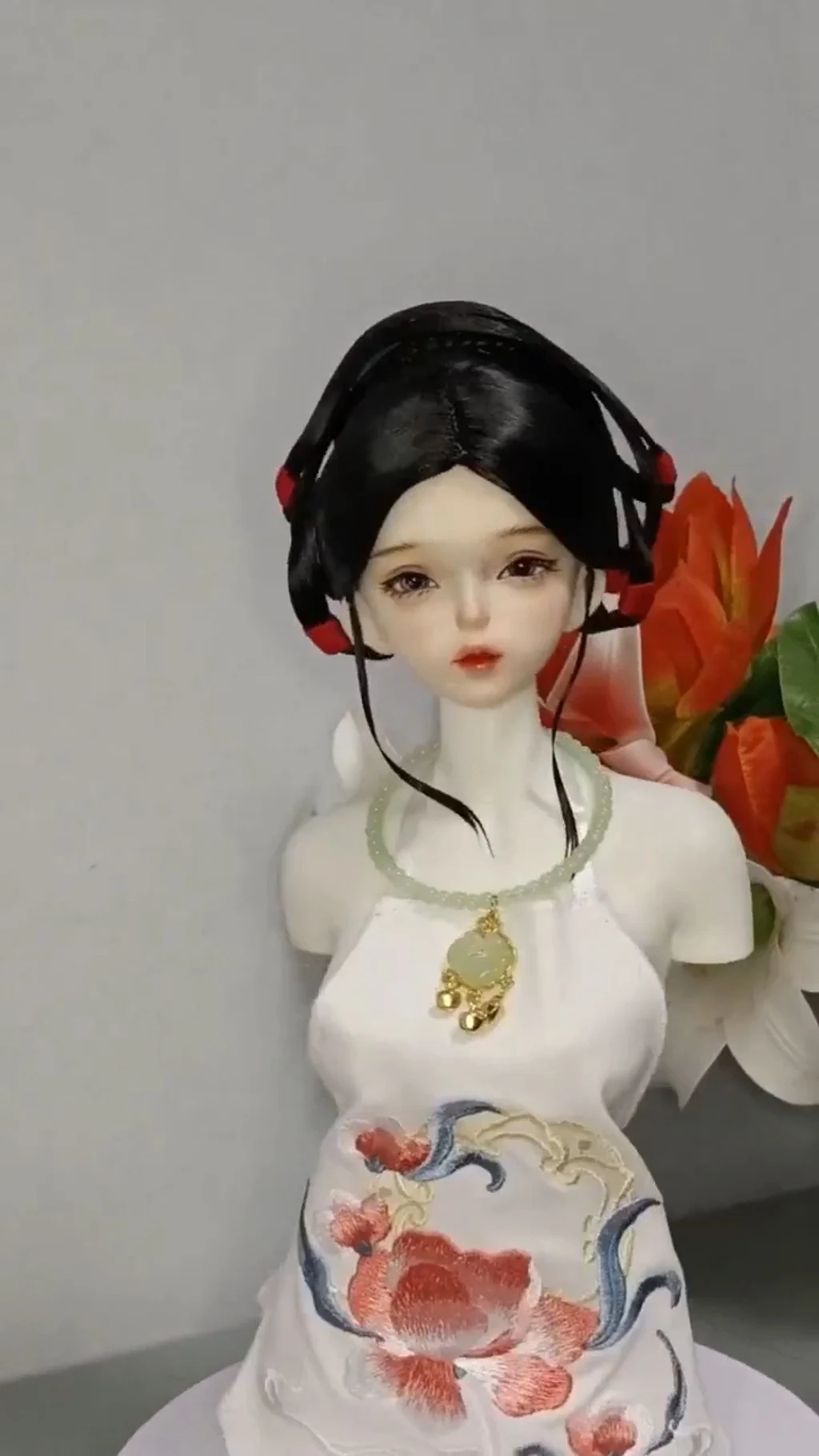 1/4 1/3 スケール BJD 人形古代衣装韓服ウィッグ 7 個磁気吸引髪型妖精かつら MSD SD13 女の子叔父アクセサリー