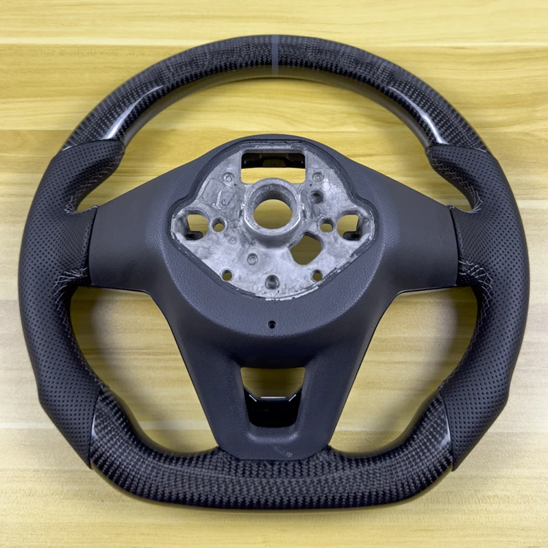 Real Carbon Fiber Steering Wheel For Volkswage VW Golf 8 GTI R Line MK8 High Quality Leather Custom Style