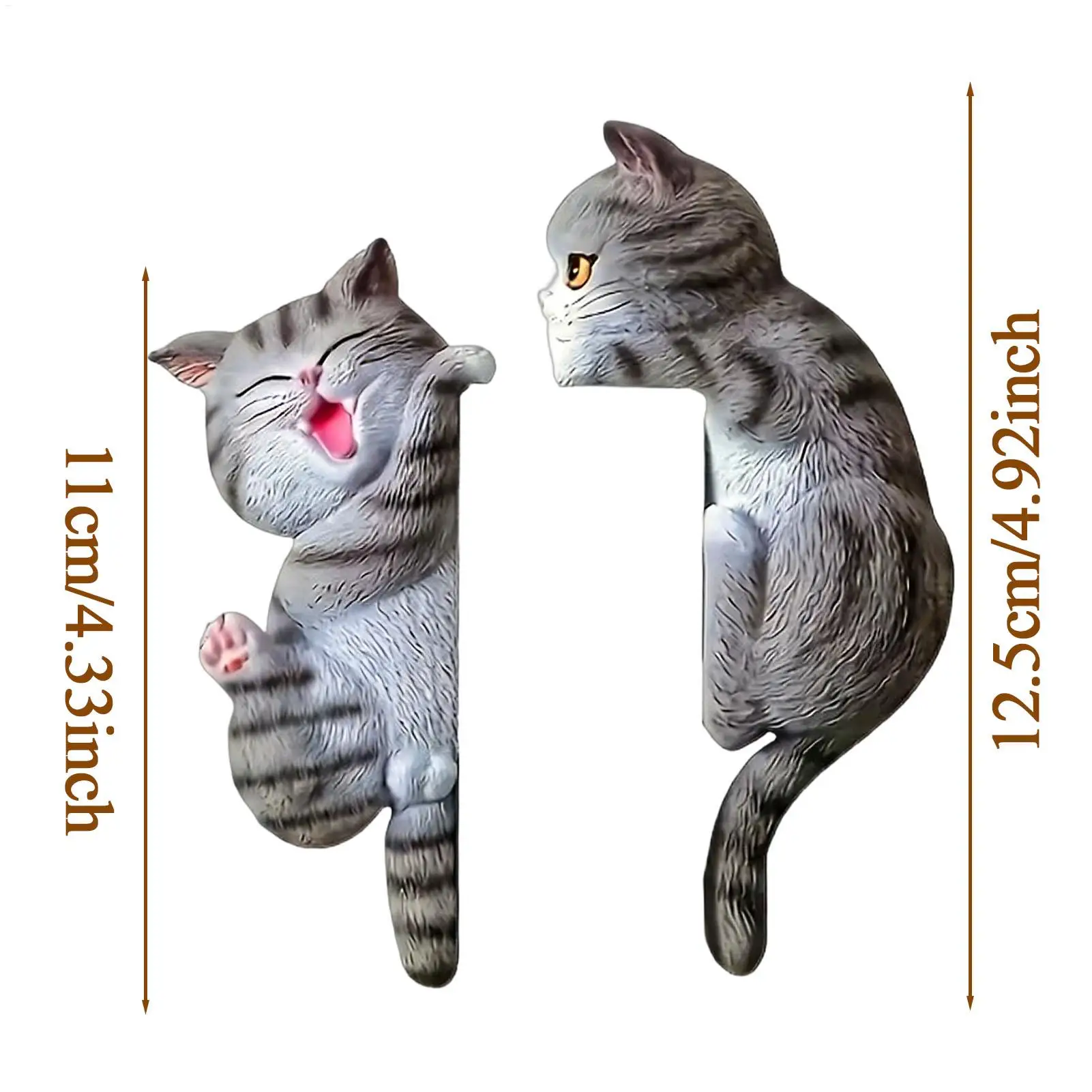 Light Button Sticker 2 Piece Cat Decals 2D Removable Outlet Cover Wall Decor Cute Kids Room Home Nursery Office Funny Decor image 5