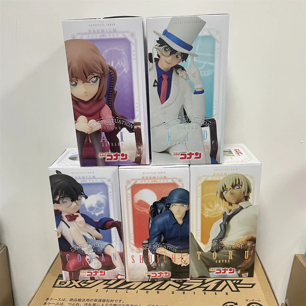 Original Anime Figure SEGA Detective Conan Conan Edogawa Haibara Ai Amuro Toru Action Figurine PVC Kuroba Kaito Toys Figurine