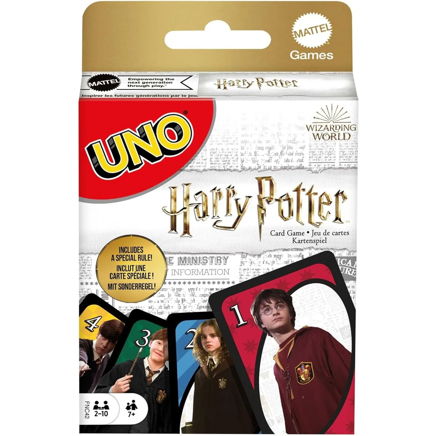 Juegos Mattel originales UNO Harry Potter juego de cartas baraja de póker 112 cartas con imágenes de personajes marca regalos de navidad juegos de mesa