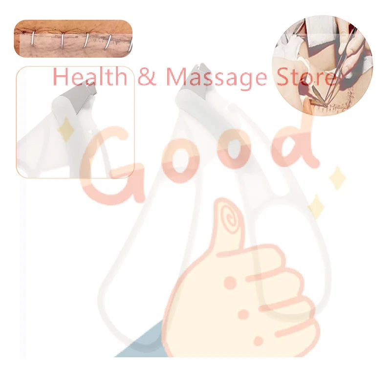 【WA】1 Pcs White Disposable Skin Stapler Nails Clipper Surgical Skin Suture Nails Remove Tool Stainless Steel+Plastic Nail Puller