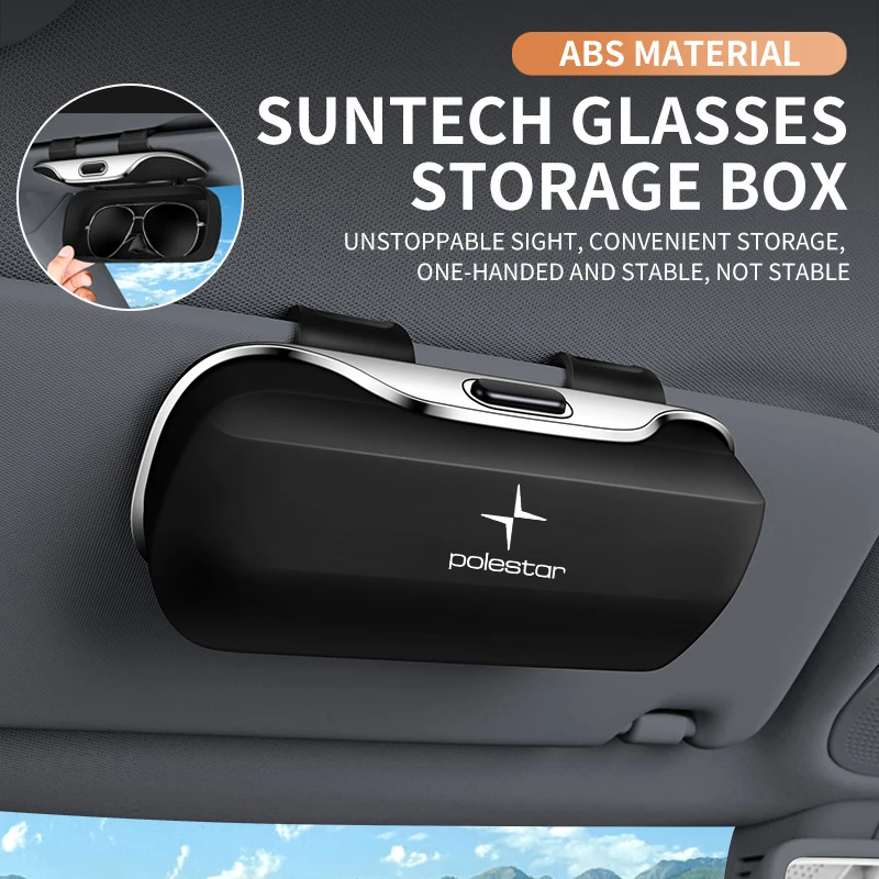 

For Volvo Polestar 2 Polestar 3 Polestar 4 5 6 Key Case Key Cover Interior Accessories Car Visor Sunglasses Car Glasses Case Box
