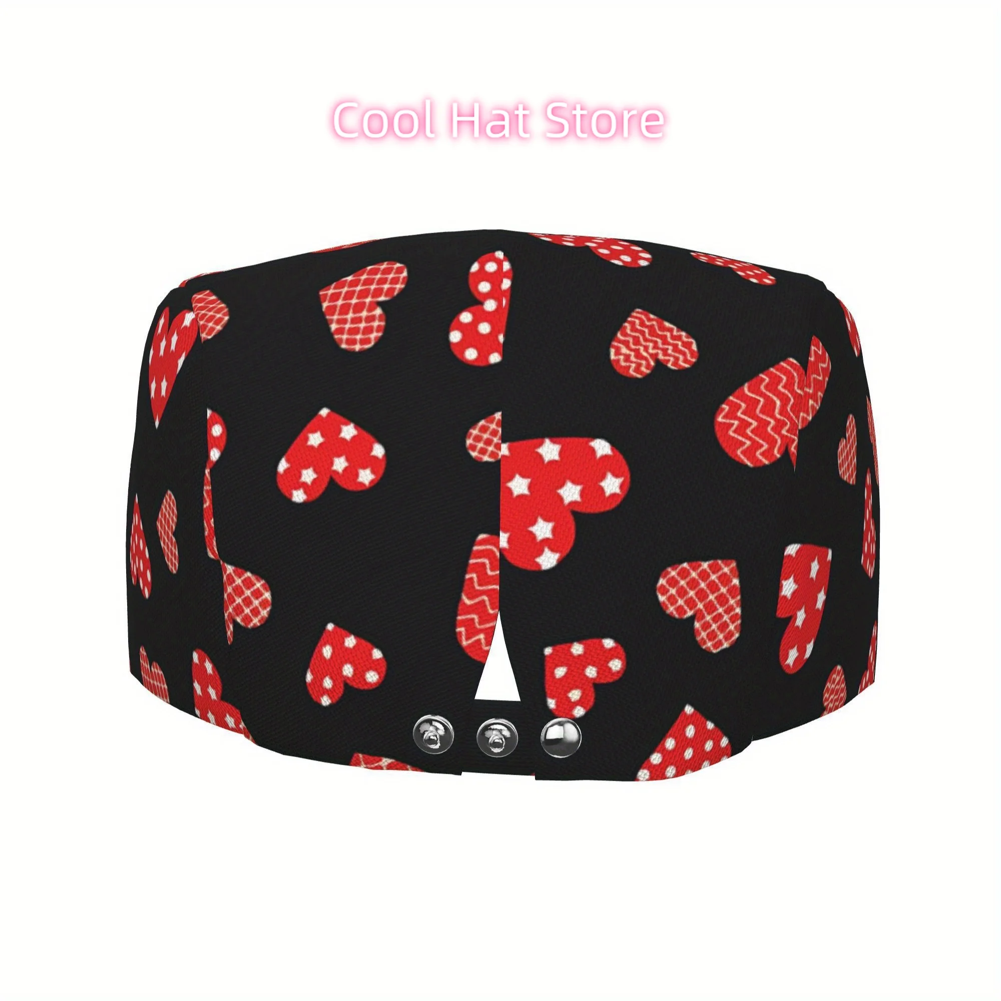 Full-width Printing Pixel Love Valentine Texture Men and Women Flat Cap Adjustable Newsboy Cap Beret Ivy Cap Cabbie Flat Hat Iri