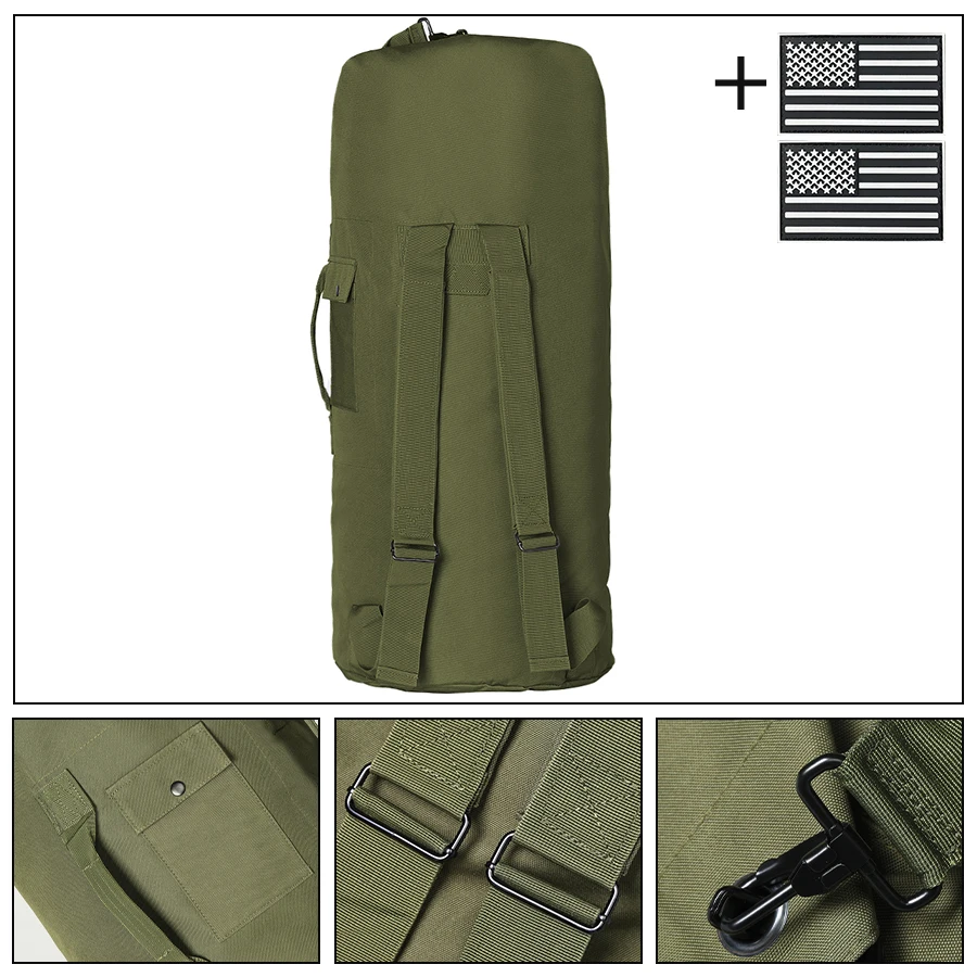 

YAKEDA minimalist multifunctional cylindrical backpack with adjustable shoulder straps and widened top strap