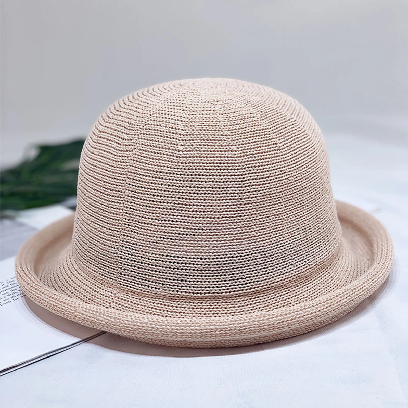 

Зимняя теплая вязаная панама, свернутая одежда, летняя пляжная солнцезащитная кепка, женские шапки для взрослых, джазовая шляпа, классическая версия, шапки 2025