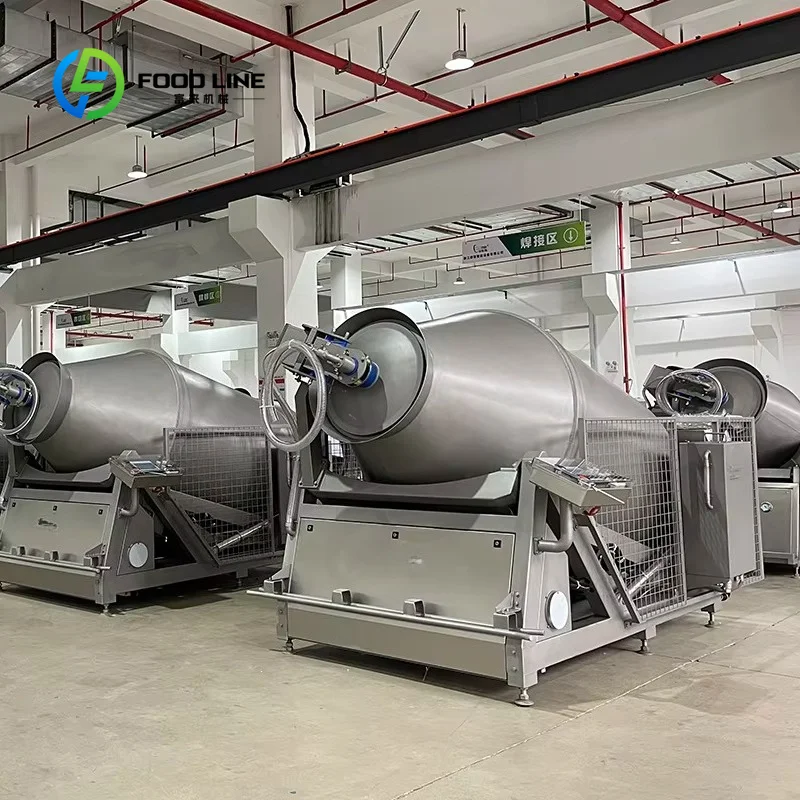 Customized vacuum tumbler meat marinator anti-rust 304 stainless steel hydraulic adjustable volume meat processing machine