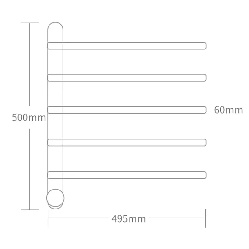 Bathroom Heated Towel Rack Smart Electric Heated Towel Rail 5 Bars Optional 220v/110v  Heated Towel Warmers Bathroom Accessories