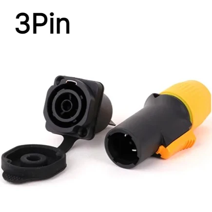 1PCS 3 Pin Waterproof XLR Audio Power Plug Stage Light LED Industrial Aviation Connector High for Stage Performance Large Screen