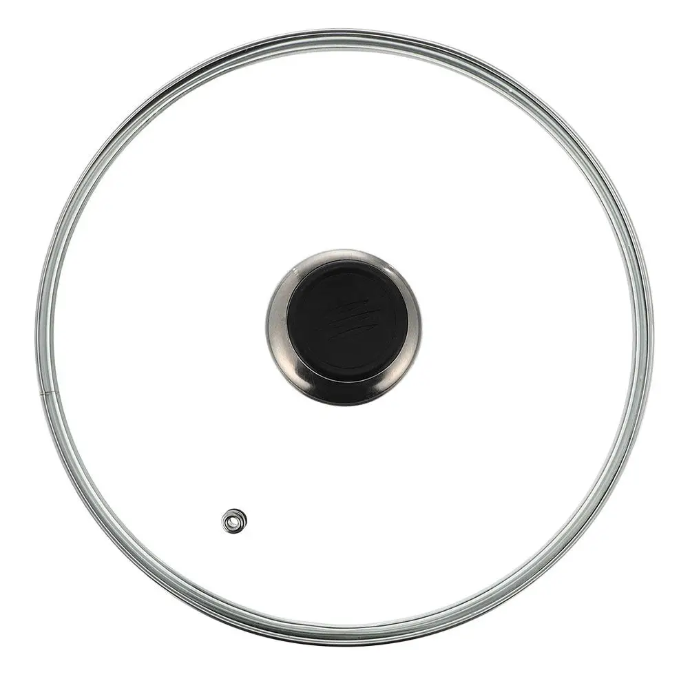 1Pcs Tempered Glass Pot Lid Transparent Heat Resistant Anti Splatter Cover for Cookware Flat Knob Non Slip Stainless Steel Edge