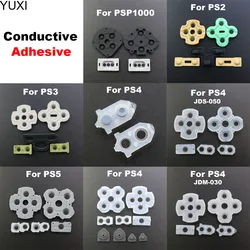 YUghts-Coussinets D en silicone conducteur de remplacement, bouton en caoutchouc pour PS2, PS2, PS3, PS4, PSP1000, pièce de réparation de contrôleur, 1 jeu