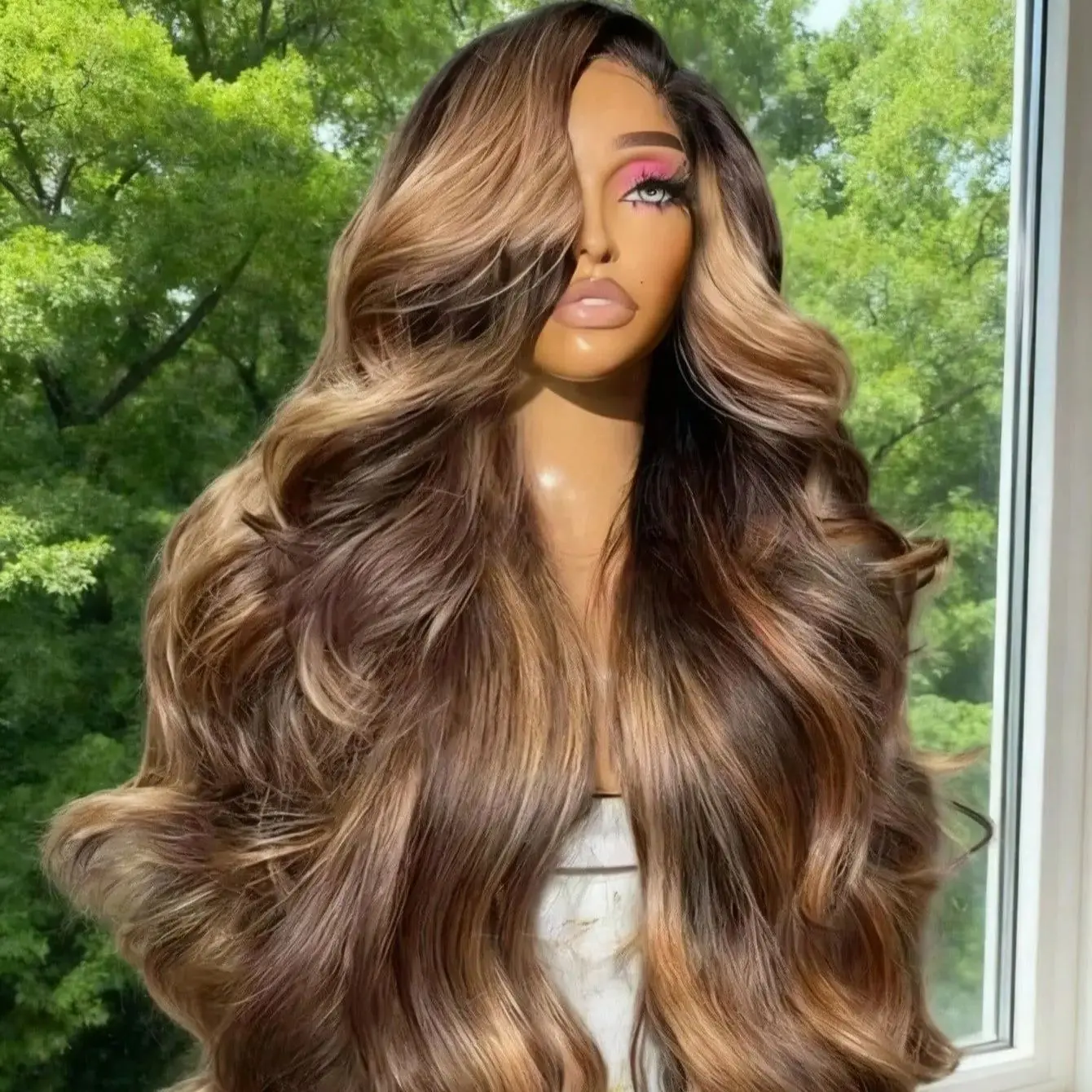 

Body Wave Highlight Wigs Human Hair 13x6 Hd Lace Frontal Wig Natural Hairline Pre Plucked 40 Inch 13x4 Honey Blond Colored Wigs