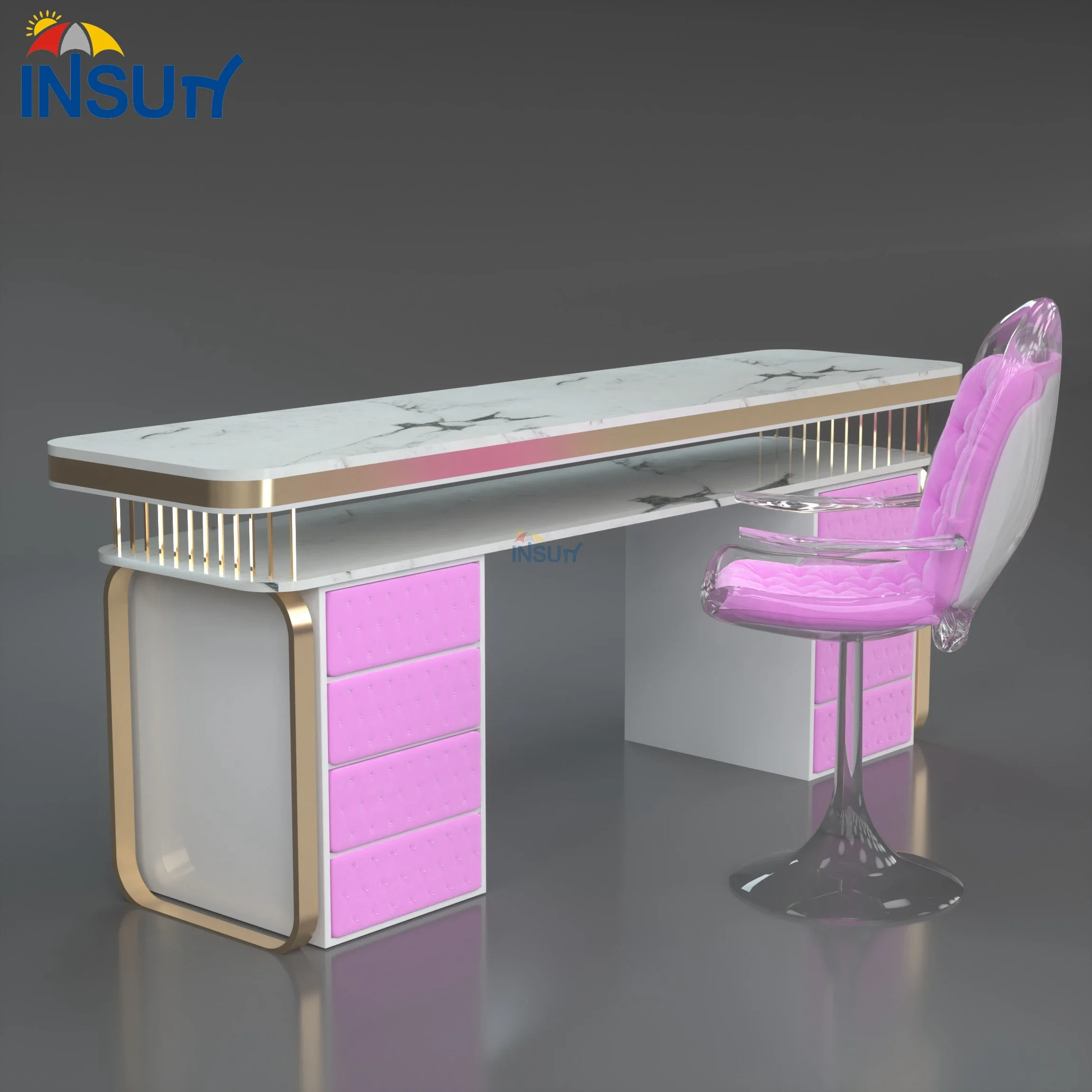 Hot sale nail desk modern design nail salon furniture manicure table and manicure chairs for sale