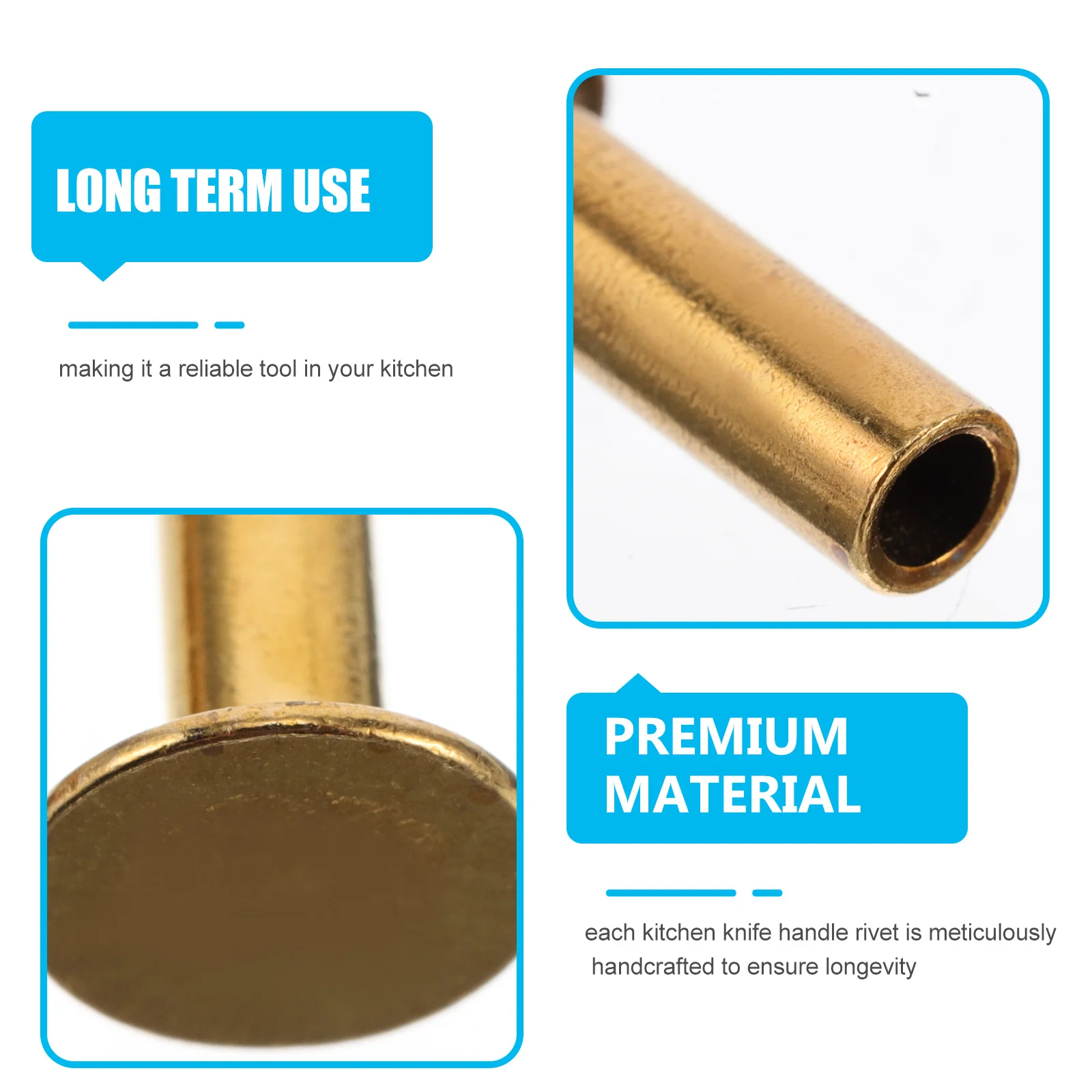 4 пары заклепок для ручки кухонного ножа, комплект для крепления ручки ножа «сделай сам», крепеж из нержавеющей стали для замены заклепок лезвия