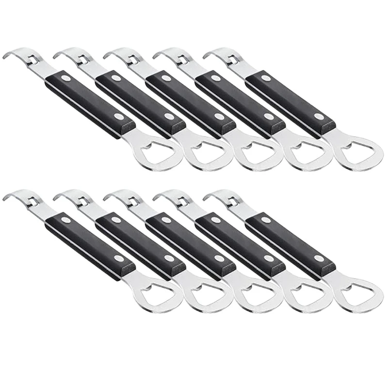 10PCS Stainless Steel Can Punch Bottle Opener 2In1 Multifunctional Can Opener Beer Opener,Dishwasher Safe