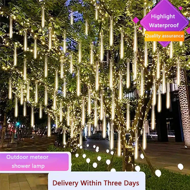 Meteor Light String LED IP65 Waterproof Outdoor Engineering Decorative Festival Atmosphere Light PVC Material