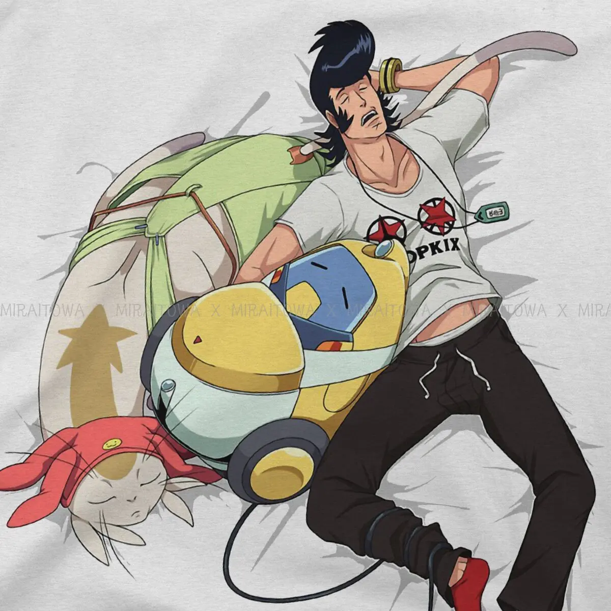 SPACE DANDY Snoozing Space Crew  T Shirt Fashion Men's Tees Summer Cotton Tops Harajuku Crewneck TShirt image 4