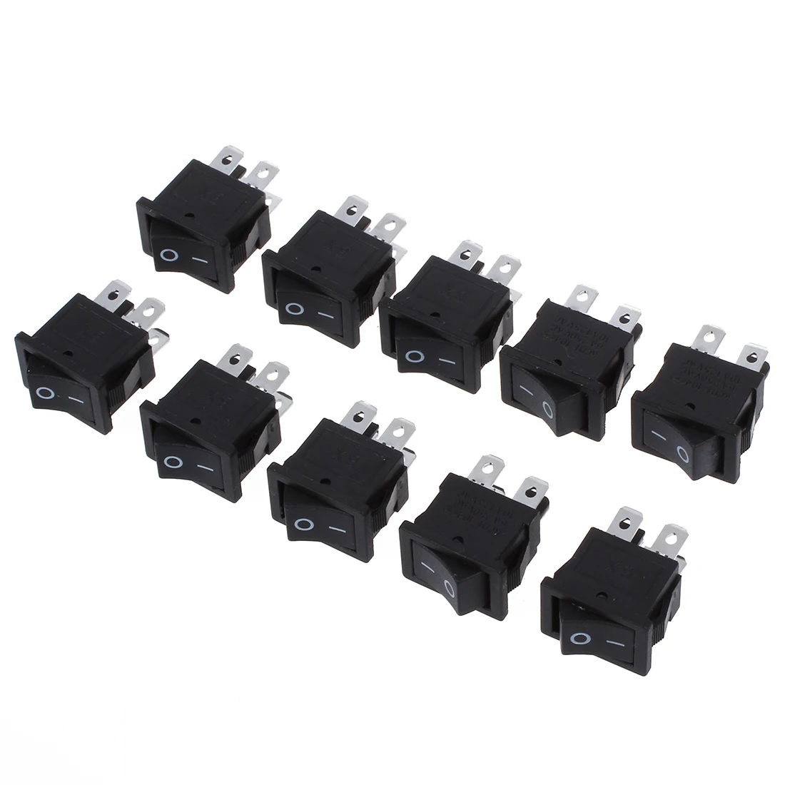 Hot New 10 Pcs x 4 Pin On-Off 2 Position DPST Boat Rocker Switches 10A/125V 6A/250V AC