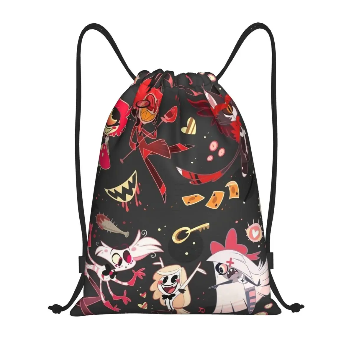

Hazbins Hotels Аниме Рюкзак на шнурке Спортивная спортивная сумка Рюкзак на шнурке для езды на велосипеде
