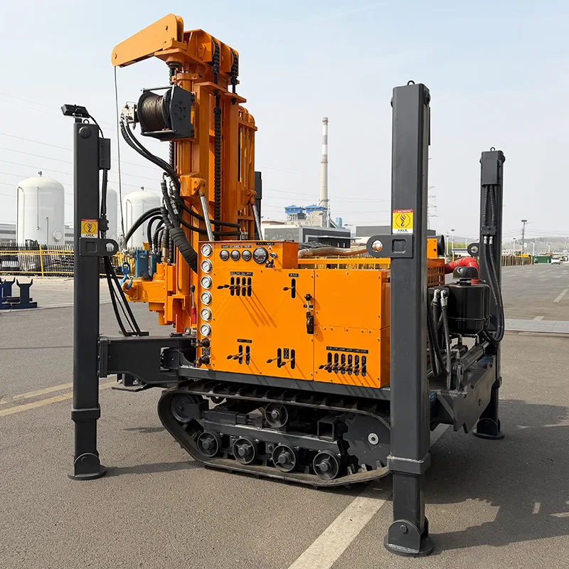 180M Heavy Crawler Diesel Pneumatic DTH Rig Stable Hydraulic System Rapid Deep Rock Working Deep Water Well Drilling Rig