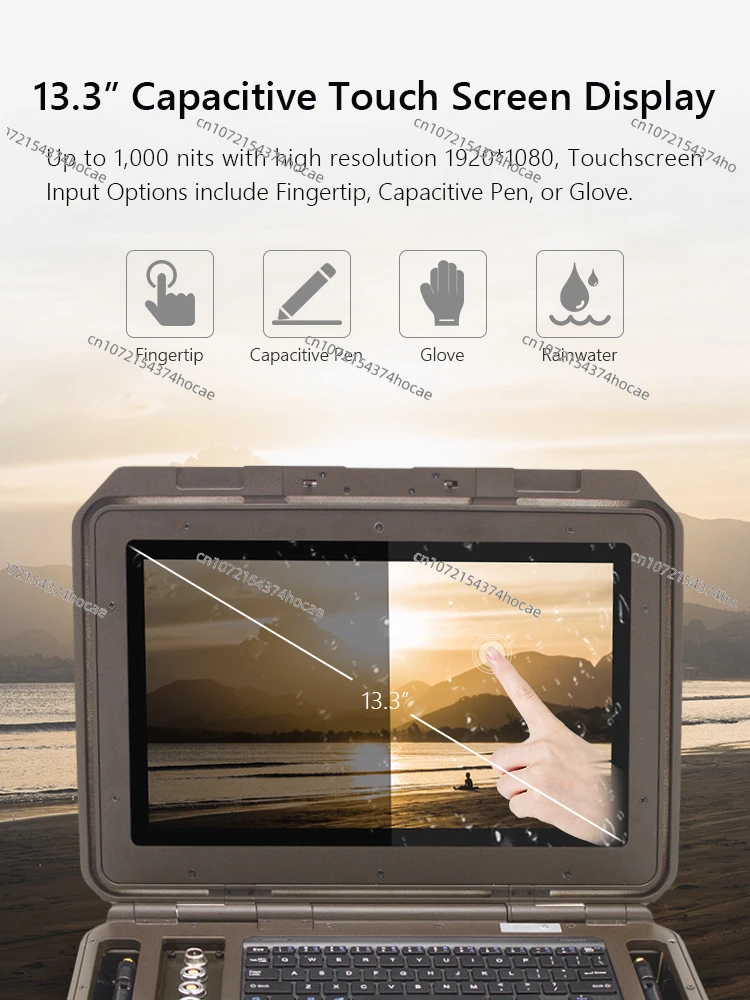 كمبيوتر محمول متين مقاوم للماء والصدمات مقاس 13 بوصة win10 #3