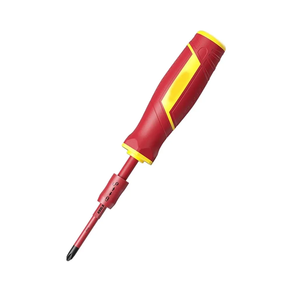 Electrical Safety Screwdriver Set 1000V Insulated with Magnetized Tips for Slotted and For cross Bit Operations