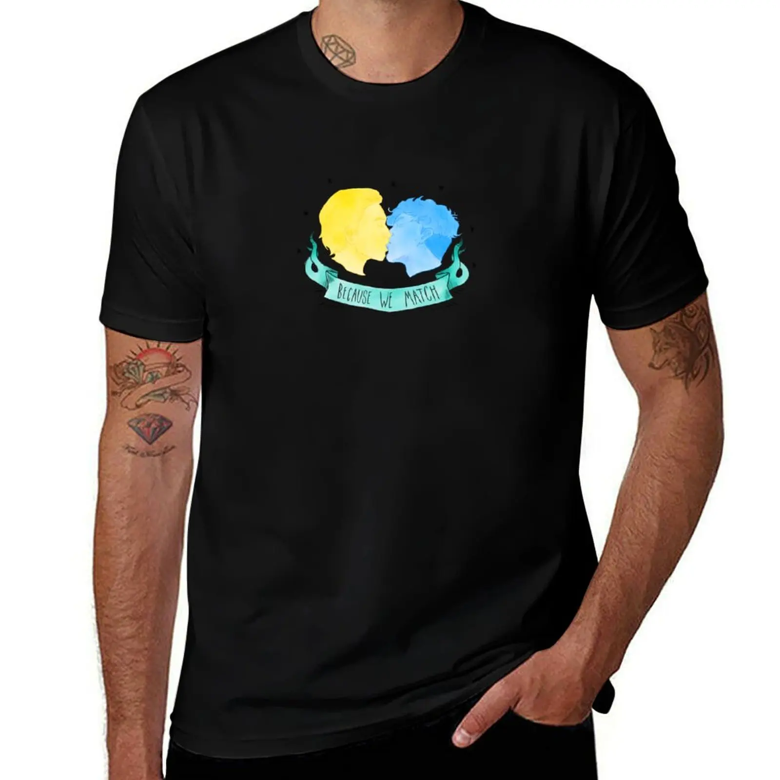 Because We Match T-Shirt Casual Soft Cotton Short Sleeve Tee