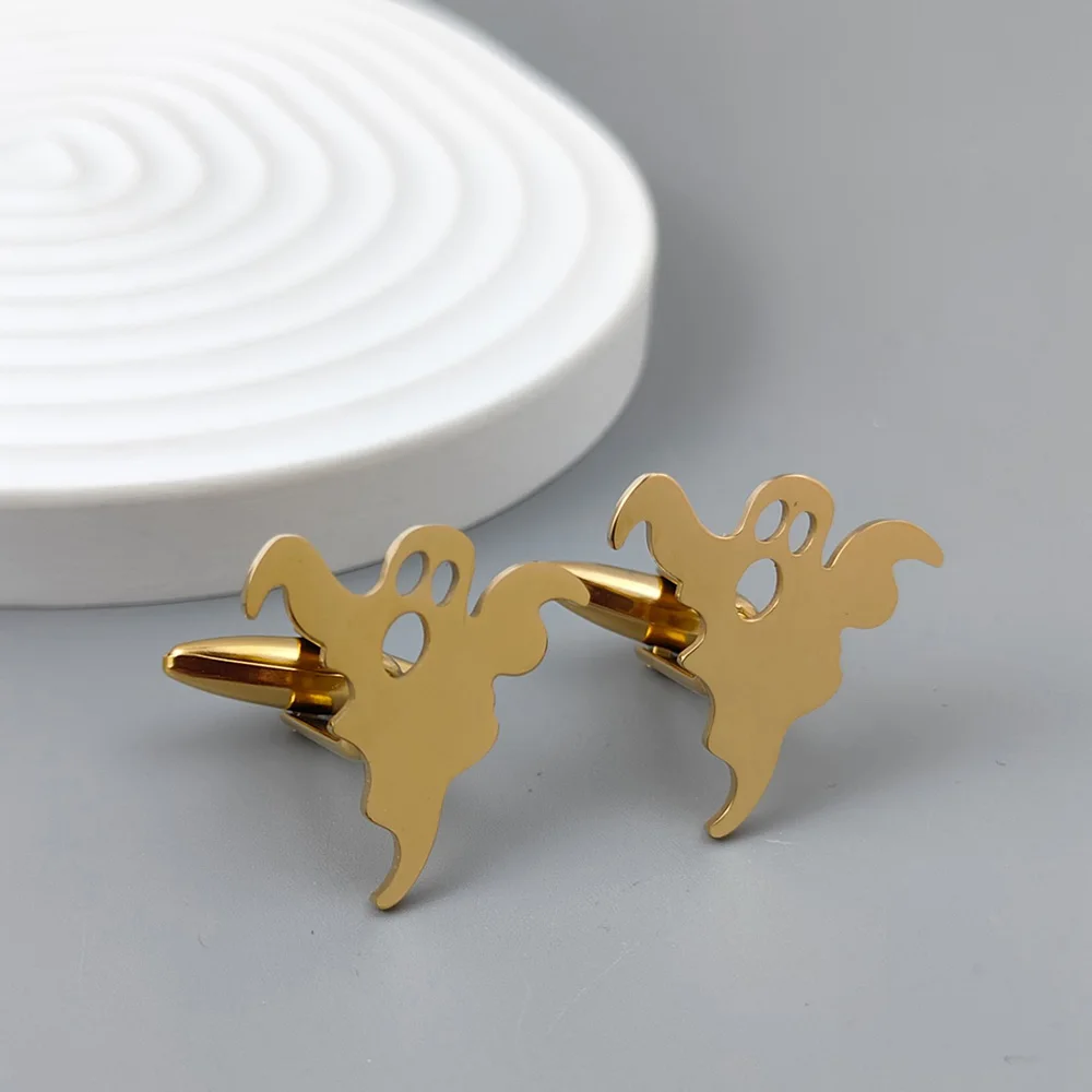 Creative ghost cufflinks, high-end French shirt cuff accessories, men's business jewelry, wholesale Halloween gifts