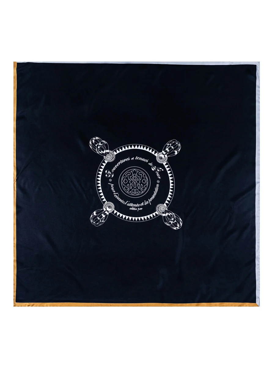 

Black Twill Silk Scarf 90cm Neck Bandana Women Scarves for Hair Decoration Luxury Designers Brand Foulard Spring Accessories