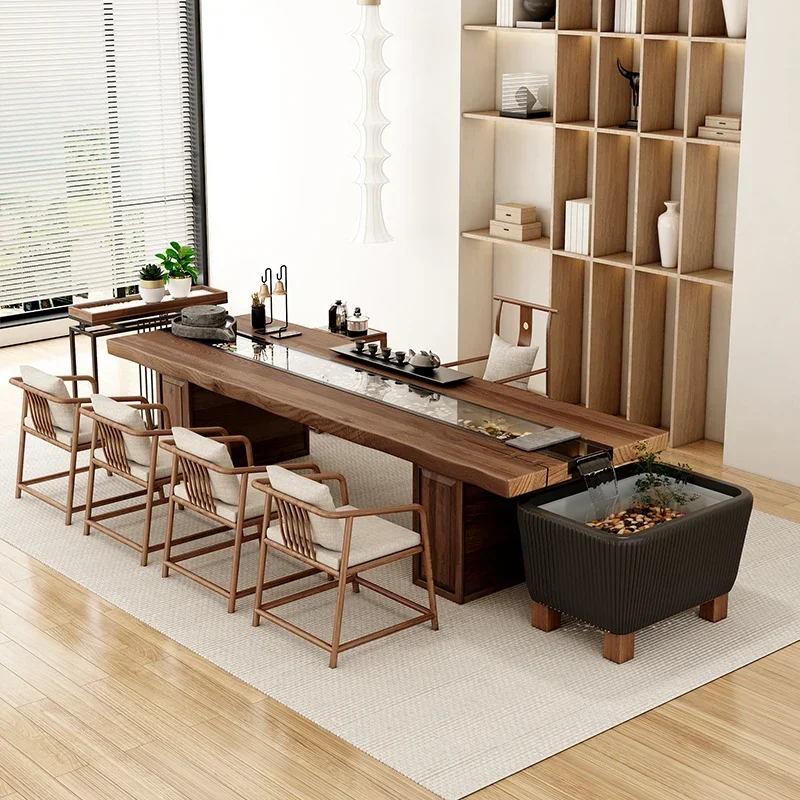 Premium Durevole Lunga durata Legno massello che scorre acqua e combinazione paesaggio ciclo agricolo di pesci nuovo cinese grande