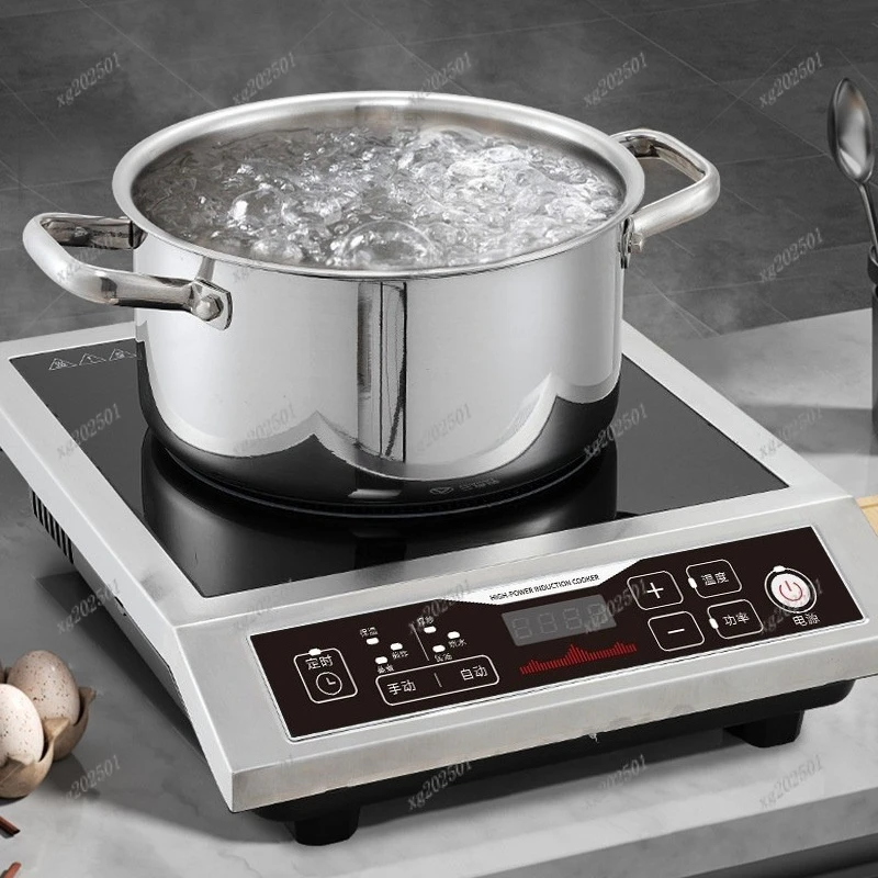3500W Commercial Household Flat Induction Cooker - Multi-Function High-Power Electromagnetic Cooking Stove