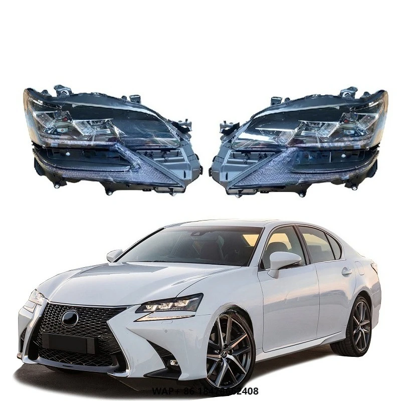 

Maictop LED Headlight Head Lamp for Lexus GS350 GS250 GS450h 2016-2019 3 Lens Aluminum Headlights with 6000k Color Temperature