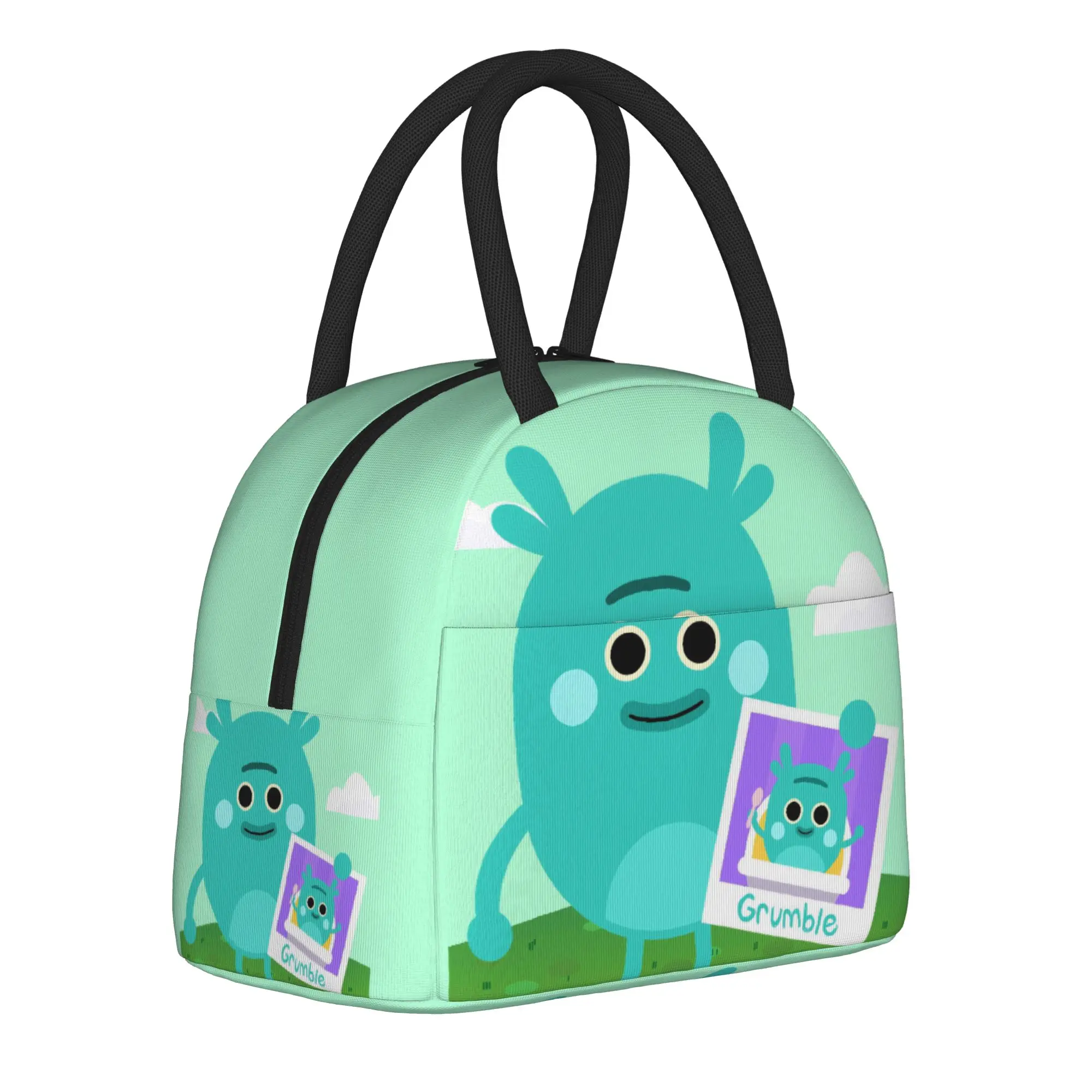 Bumbles Educational Cartoon Nums Tote Insulated Lunch Bag Grumble Portable Food Bag Reusable Cooler Thermal For Travel Bento Box