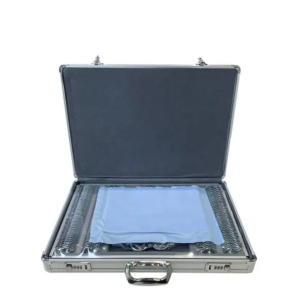 Trail Lens Set 266 Pcs Metal Rim Optical Equipment Lens Trial Set With Trail Frame Optics Instruments Aluminum Box Trial Frame