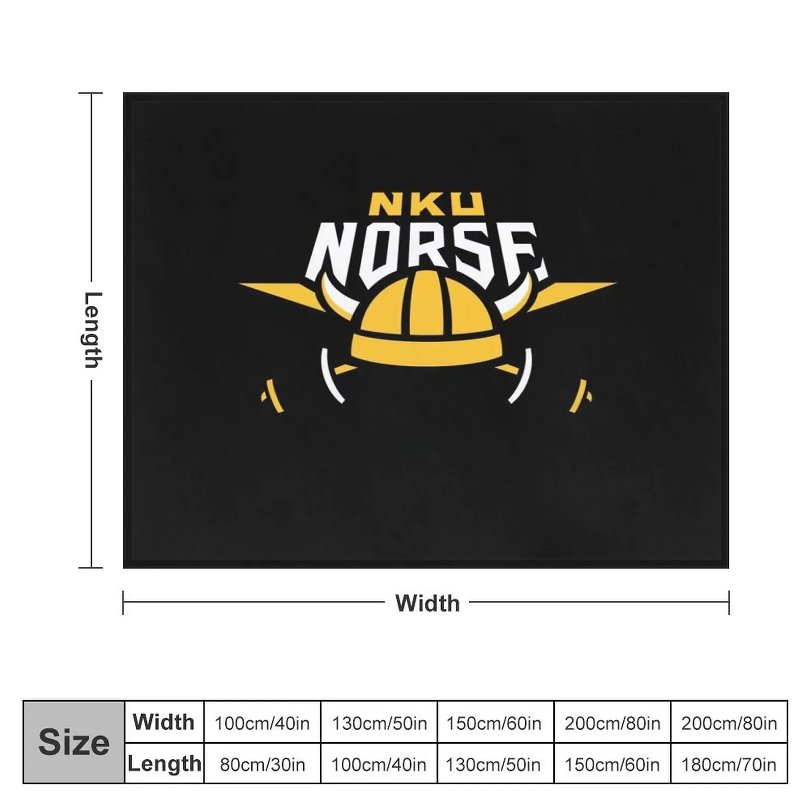 Northern Kentucky Norse Throw Blanket anime wednesday Blankets