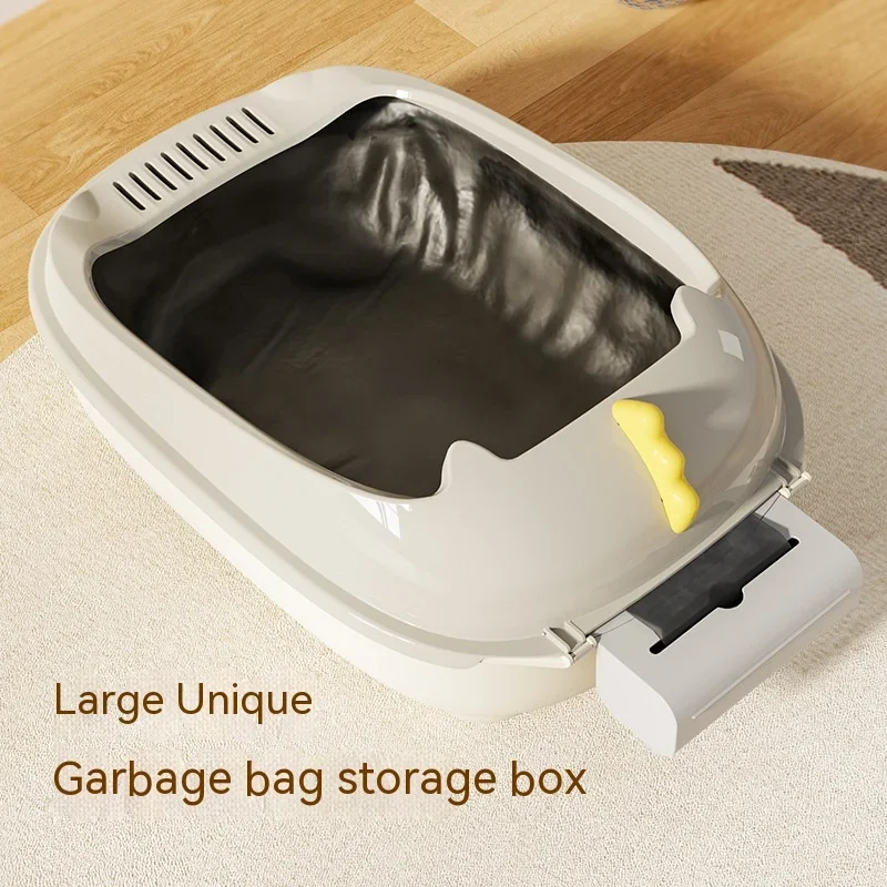 Extra Large Dinosaur Themed Toilet Detachable & Washable Semi Enclosed Anti Splash Litter Box Cat Litter Box Accessories