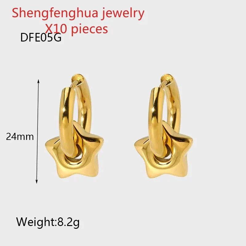 Free shipping 10pcs Free shipping  e-commerce  has the same titanium steel earrings for women, plus pendant earrings, stai