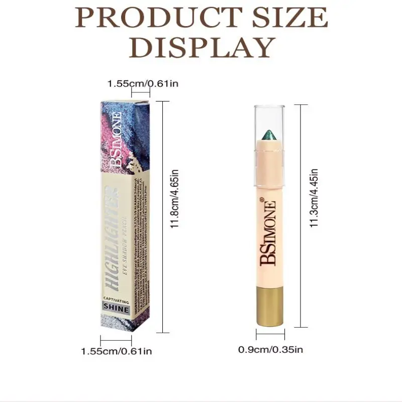 قلم ظلال عيون بيرليسسينت من بيسيمون، تبرز العين، تفتيح العيون، مقاوم للماء والعرق، مستحضرات تجميل للعين