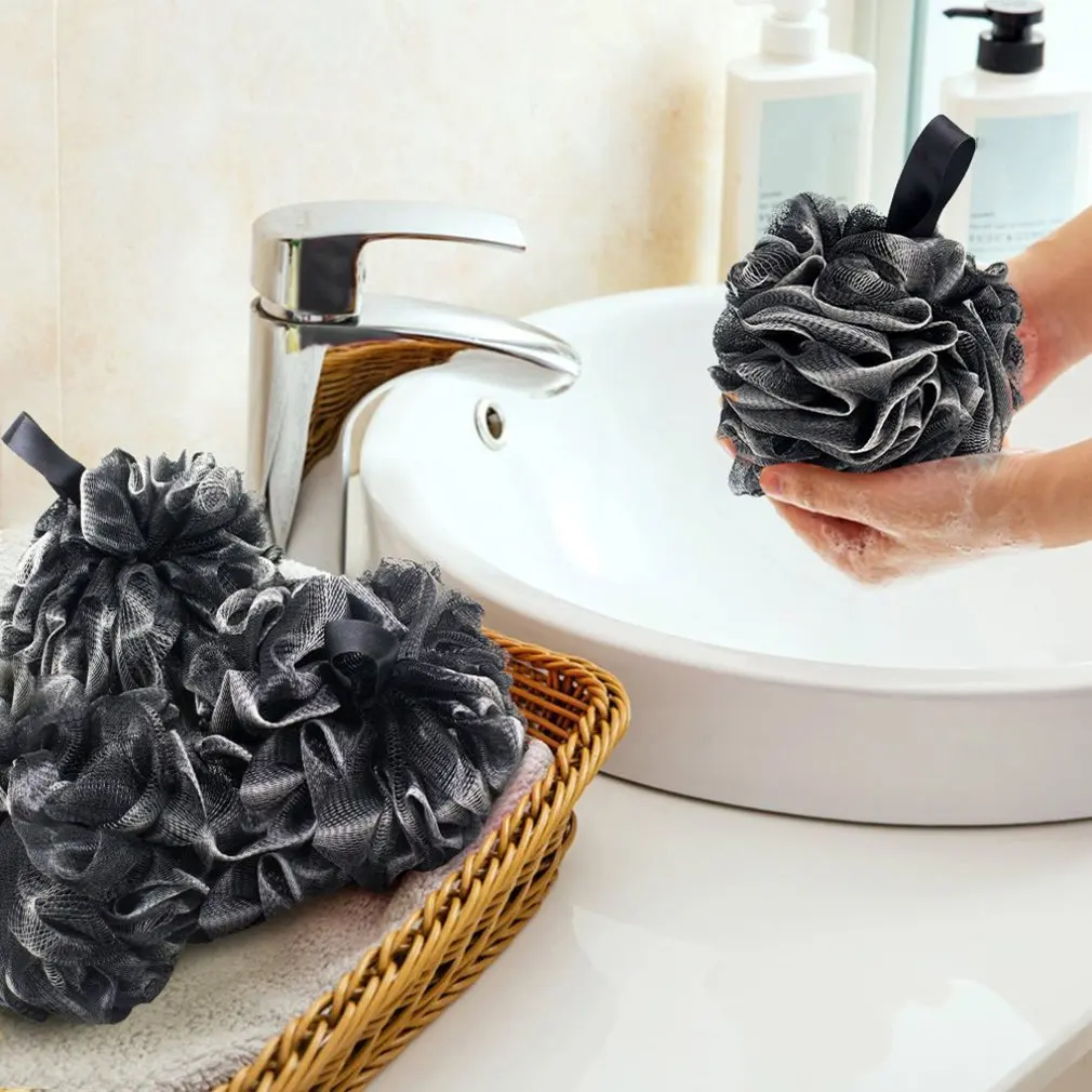 Doccia Mesh spugna soffi da bagno palla a bolle luffa spazzola esfoliante per il corpo detergente morbido Scrub per la pelle spazzola per la schiena forniture per il bagno