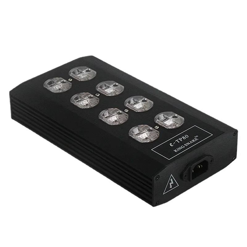 Aluminum Alloy 8 Hole HiFi Audio Power Filter CD Amplifier US Plug Socket Purifier Conditioner