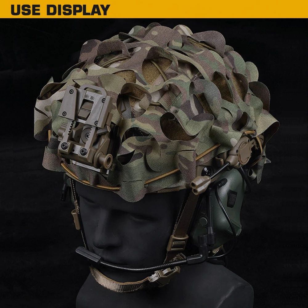 Tacticl 3D Laser Cut Helmet Cover Leaf Shape  camo High Quality Wear-resistant Paratrooper Hunting Airsoft Fast Helmet Cloth