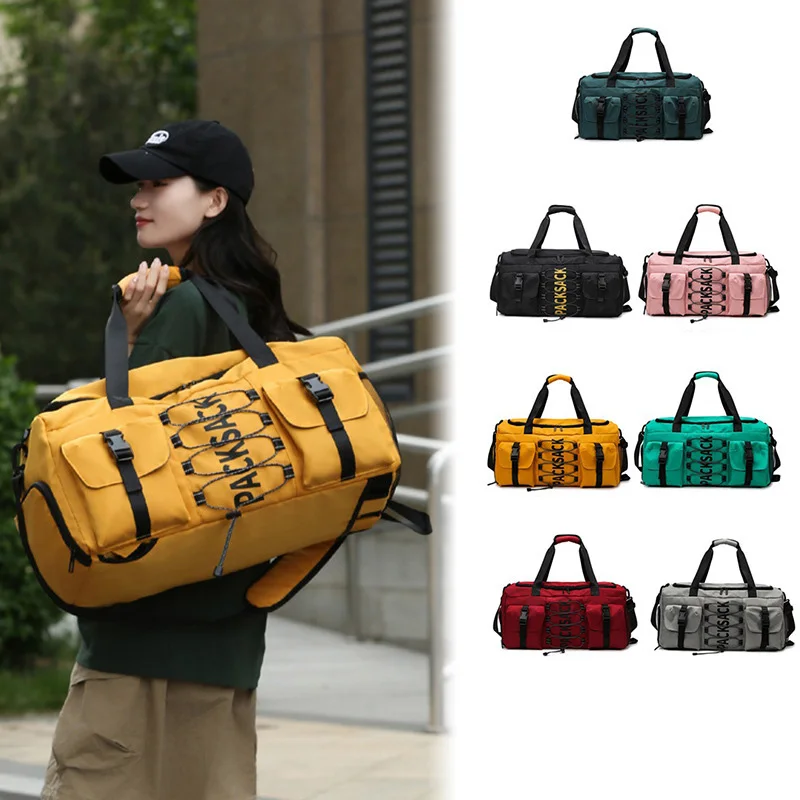 Shoulder Travel Backpack with Dry and Wet Separation, Fitness Yoga Bag with Shoe Compartment, Sling Large Capacity Bags,handheld
