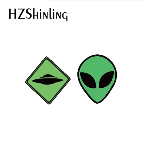 New Arrival Lovely Aliens UFO Cartoon Epoxy Acrylic Resin Stud Earrings Alien Cute Stud Earrings Handmade Gifts