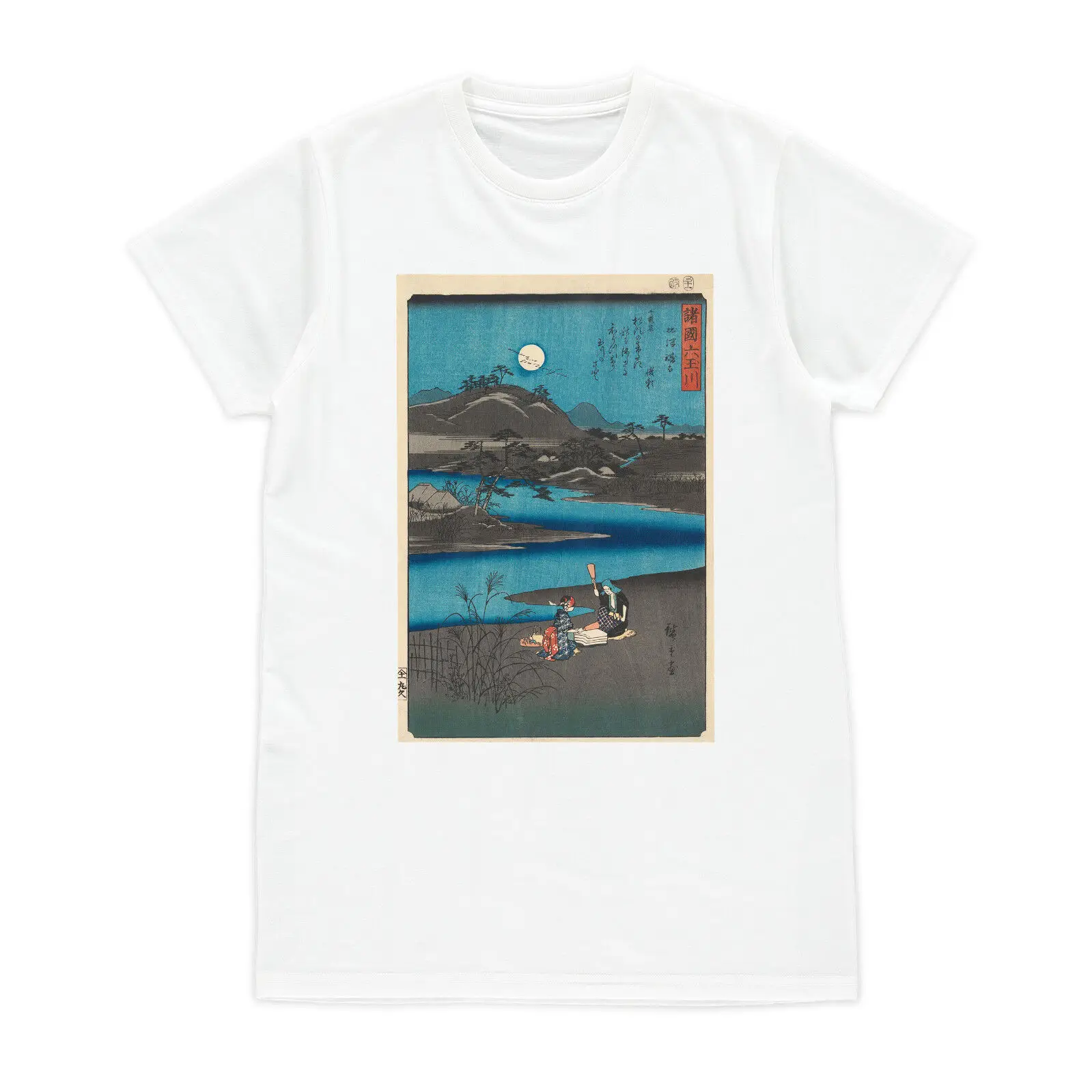 Japanese Ukiyo-e T Shirt Japan Woodblock Art Hiroshige Womens Mens Printed Tee Funny Short Sleeve Tshirt Streetwear