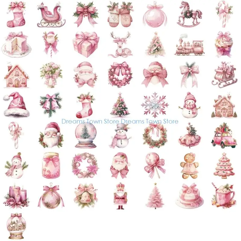 HX6A Christmas Themed Cartoon Stickers Set Waterproof PVC Material Tablet Accessories